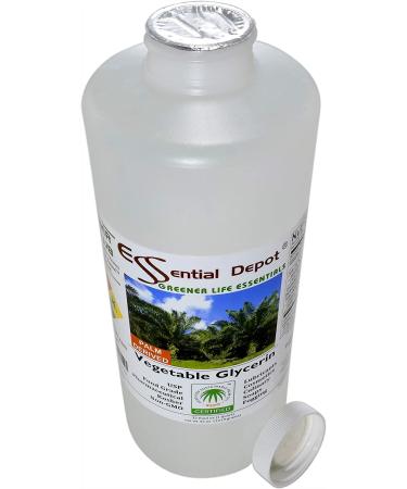 Glycerin Vegetable - 1 Quart (43 oz.) - Non GMO - Sustainable Palm Based - USP - KOSHER - PURE - Pharmaceutical Grade - Buy Online on GoSupps.com