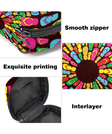 Portable Sanitary Napkin Storage Bag for Women | Flip Flops Pattern Menstrual Cup Pocket - Perfect for Teen Girls - Buy Online on GoSupps.com