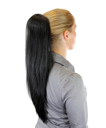 Buy Voluminous Smooth Braid & Ponytail Hairpiece with Mini Butterfly Clip - Black WK06-1B 65 cm | International Shipping Available - Buy Online on GoSupps.com