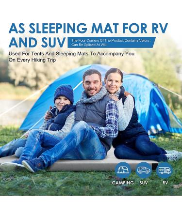 KingChii Memory Foam Camping Mattress - Portable Roll Up Sleeping Pad for Travel Car Camping - CertiPUR-US Certified, Waterproof Cover & Travel Bag Included - Grey, 72x24x3 inch - Buy Online on GoSupps.com