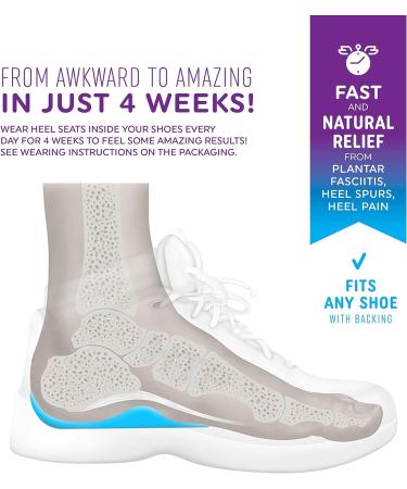 Heel That Pain Gel Plantar Fasciitis Insoles | Heel Seats Foot Orthotic Inserts for Heel Spurs & Pain Relief | Small Soft Gel Inserts - 100% Guaranteed - Buy Online on GoSupps.com