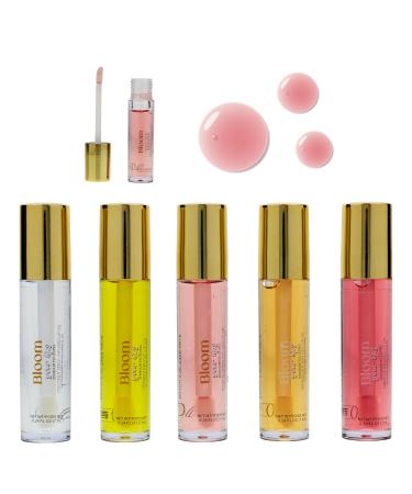 5pc Lip Oil Set - Bloom Your Lips Style Essentials Lip Oils Lip Healing Lip Oil Collection with Precision Applicator Wand | Moisturizing for Everyday Lip Care and Lip Repair (DAISY)