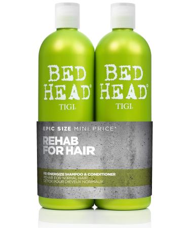 Bed Head by TIGI - Re-Energise Shampoo and Conditioner Set - Deep Cleansing And Conditioning Professional Hair Treatment - Ideal For All Hair Types - 2x750ml Single