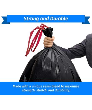 Reli 33 Gallon Trash Bags Drawstring - 150 Count, Black | Heavy Duty Garbage Bags - Large 33 Gal Capacity - Buy Online on GoSupps.com