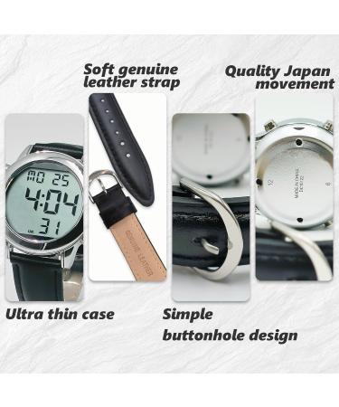 RUNCAR Classic Men's German Radio Watch with Voice Function - Announce Time & Date at the Touch of a Button - International Shipping Available - Buy Online on GoSupps.com