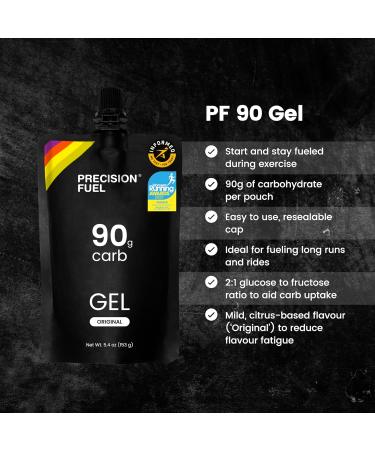 Precision Hydration 90 Energy Gels - Mild Taste 90g Carbohydrates Easy to Digest Perfect for Endurance Athletes Running & Long Duration Sports 153g (Pack of 3) - Buy Online on GoSupps.com