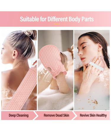 Suntee Exfoliating Back Scrubber & Sponge Pad Set - Deep Clean Shower Bath Scrubber for Women (32.5â€‌ x 3.5â€‌)â€‌ - Buy Online on GoSupps.com