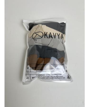 Kavya 6 Pcs Headbands for Women - Soft Boho Fashion Hair Bands in Grey - Elastic Yoga Hair Accessories - Buy Online on GoSupps.com