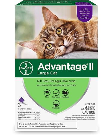 Advantage II Flea Prevention for Large Cats - 6 Doses, 6 Months Supply - 2 Pack Bundle - Buy Online on GoSupps.com
