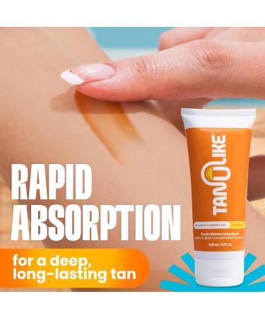Exotic Carrot Tanning Gel - Hydrating Formula with Vitamin E & Beta-Carotene - Tropical Coconut Scent - 148ml - International Shipping Available - Buy Online on GoSupps.com