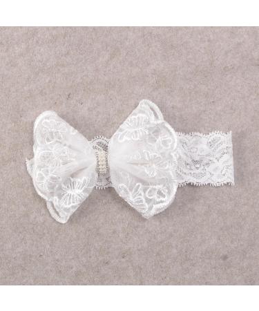 Nishine 2-Pack Christening White Newborn Bowknot Headbands | Baby Baptism Hair Bows & Toddler Hairband - Shop Now! - Buy Online on GoSupps.com