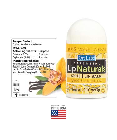 Lip Naturals Mini Lip Balm Pack with SPF-15 Sunscreen | 12-count Assorted with Keychain | Made in USA | Tea Tree Mint, Vanilla Bean, Bing Cherry Flavors (0.10oz/3g each) - Buy Online on GoSupps.com