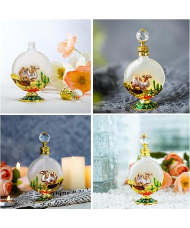 YU FENG 30ml Antique Glass Perfume Bottle Empty Vintage Camel Decorative Perfume Bottle Refillable Perfume Bottle Dropper Bottle for Women Girl Gift Brown - Buy Online on GoSupps.com