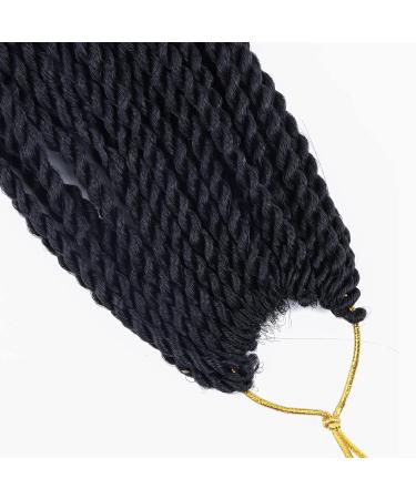 18 Inch Senegalese Twist Crochet Braids 8Packs | Synthetic Braiding Hair Extensions for Black Women (18 Inch 1b) - Buy Online on GoSupps.com