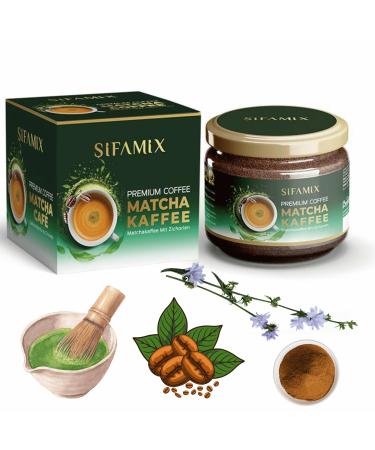 ifamix Premium Matcha (12%) Chicory (40%) & Soluble Arabica (48%) Instant Coffee | Unique Formula for Weight Management | Promotes Weight Control 100% Natural Vegan