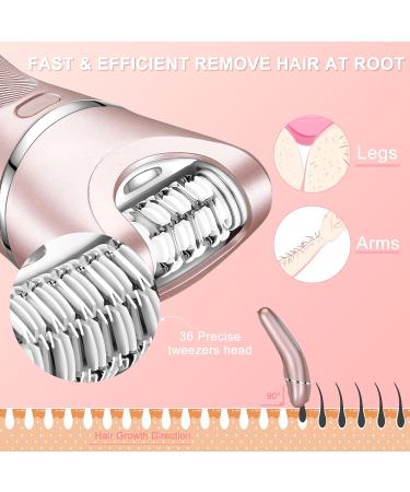 Hatteker Electric Razor for Women 3 in 1 Lady Shaver Kit - Cordless IPX7 Waterproof Rechargeable Electric Epilator for Face, Body, and Bikini - Painless and Portable - Buy Online on GoSupps.com