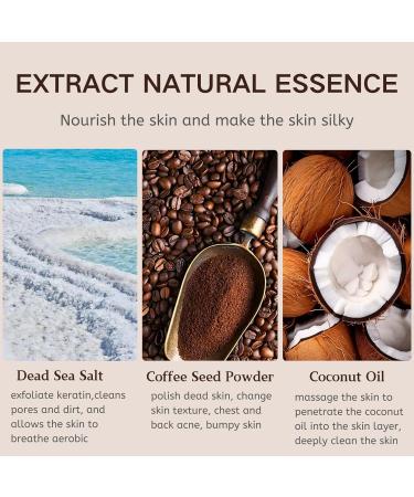 350G Natural Arabica Coffee Exfoliating Body Scrub Face Scrub Large-Capacity Body Exfoliator Anti Cellulite Dead Sea Salts For Bath Coffee Scrub Soften&Brighten Spa Body Scrub Body Skin Care - Buy Online on GoSupps.com