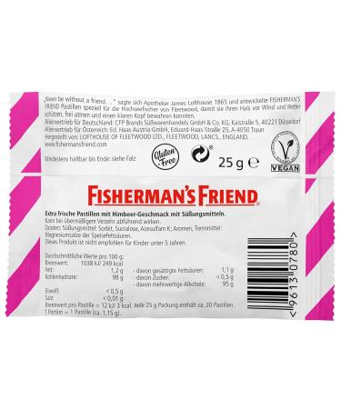 Fisherman's Friend Raspberry sugar free (24 x 25g) - Buy Online on GoSupps.com