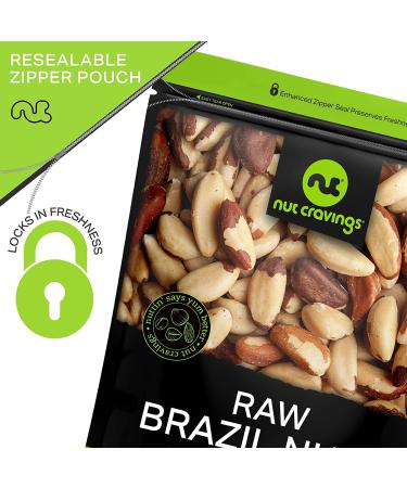 Raw Brazil Nuts - Unsalted, Whole, Superior Quality (32oz) - Fresh, Resealable Bag - Healthy Protein Snack, Keto Friendly, Vegan - Kosher Certified - Buy Online on GoSupps.com