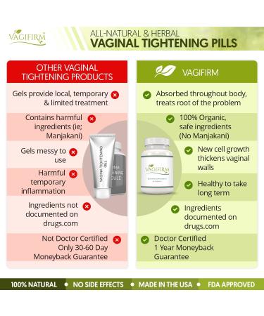 Vagifirm Vaginal Tightening Pills - Herbal Supplement (1 Month Supply, 30 Count) - Buy Online on GoSupps.com