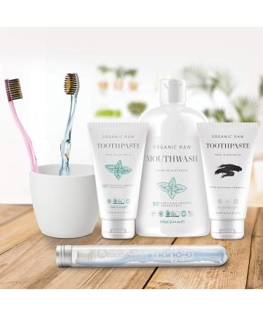 Buy Antibacterial Toothbrush with Silver Bristles & Pink Handle | 1 Piece Pack - International Shipping Available - Buy Online on GoSupps.com