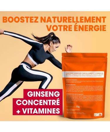 GINSENG RED PREMIUM I Best Combination Mineral Vitamins: Root (150mg) Panax Leaf Asian Ginseng (40mg) Vitamins B5 B6 B9 100% AR I Anti-FATIGUE Food Supplement I France - Buy Online on GoSupps.com