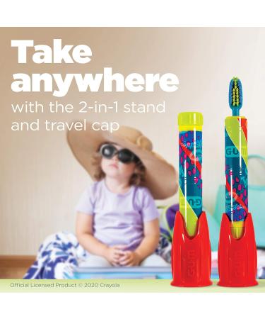 Buy GUM Crayola Twistables Kids Toothbrush - Fun Twisting Head & Soft Bristles for Ages 3+ | International Shipping Available - Buy Online on GoSupps.com