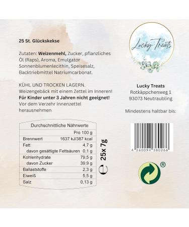 Buy Lucky Treats | 25 Beige Pieces with Loving Messages | Perfect for Weddings Baptisms & Communions | Fresh & Regional Decor | International Shipping - Buy Online on GoSupps.com