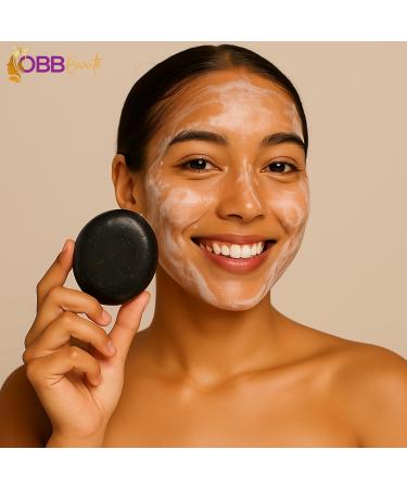  OBBBeaut OBB Beaut Black Soap 250 g Purifying & Exfoliating Amla and Dandelion Extract Clean and Radiant Skin - Buy Online on GoSupps.com