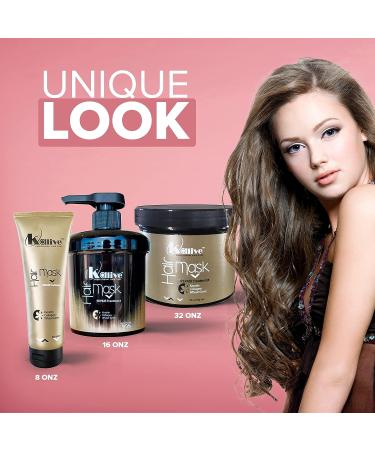 KALIVE Hair Mask 32 Oz Repairing Treatment for Dry Hair - Deep Moisturizing Formula with Keratin, Collagen, and Wheat Germ - Hair Care Products - Buy Online on GoSupps.com