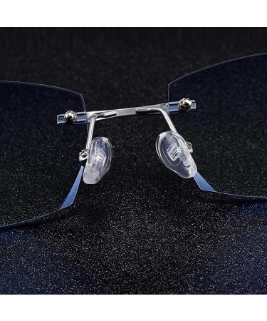 Men's Frameless Tinted Reading Glasses | Blue Light Filter | Titanium Frame | 3.5x Magnification | Stylish & Durable - Buy Online on GoSupps.com