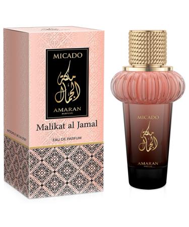 AMARAN Micado Malikat al Jamal Women s Eau de Parfum (EDP) 3.4 FL. Oz (100ml) Women s Perfume with Notes of Nutmeg Litchi Rhubarb Bergamot Turkish Rose Petalia Vanilla Peony Musk Cashmeran