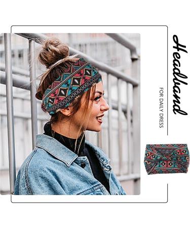 Women's Kerchief Headband for Women's Sports Yoga Bandana for Hair Accessories(4 pieces) (Multi-color 2) - Buy Online on GoSupps.com