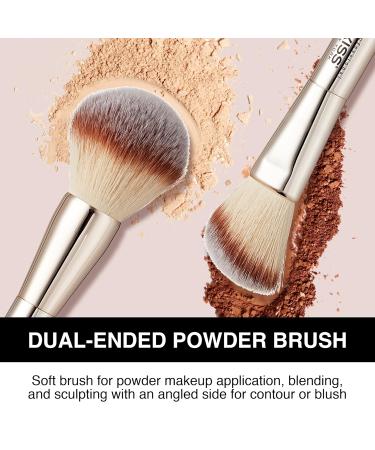 Buy KISS NEW YORK Dual Ended Powder Brush - Perfect for Blush Contour & Setting Powder | Professional All Over Face Application - International Shipping Available - Buy Online on GoSupps.com