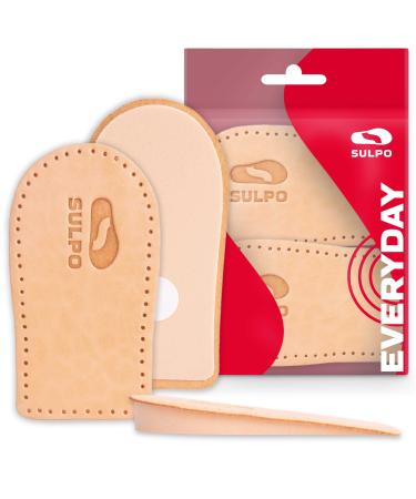 Sulpo heel increase inserts - heel wedge for the increase in the gain - high brine boost sole - heel pillow made of leather - insoles larger - heel spur inserts - orthopedic wedge 15 mm S - 35-37
