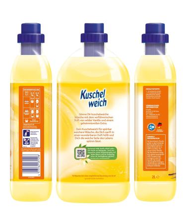 Cuddly Soft Fabric Softener - Wild Vanilla | Dermatologically Tested Microplastic-Free | 6 x 2L for 76 Washes - Summer Love - Buy Online on GoSupps.com