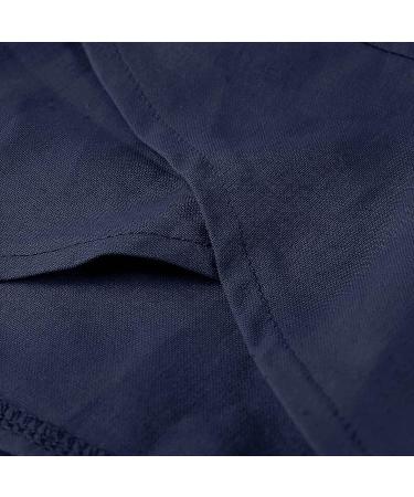 Elastic High Waisted Linen Pants for Women - Dark Blue, Small - Buy Online on GoSupps.com