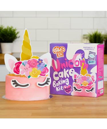 Bakedin Unicorn Rainbow Cake Baking Kit 975g Vanilla - Pack of 1 - Buy Online on GoSupps.com