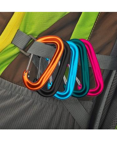 Heavy Load Aluminum Carabiner Set - 5 Colorful 12KN (1200kg) Hooks for Outdoor & Everyday Use - Buy Online on GoSupps.com