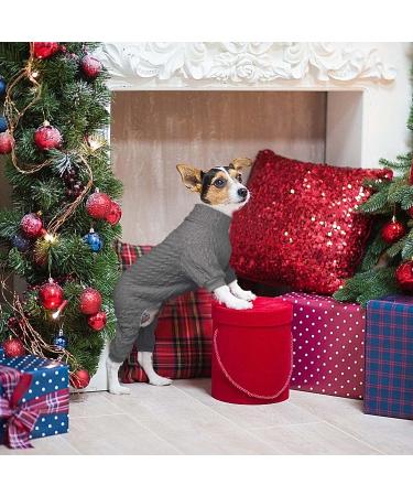 Knitted Turtleneck Dog Sweater - Warm Puppy/Cat Clothes for Small Dogs (X-Small, Grey) - Buy Online on GoSupps.com