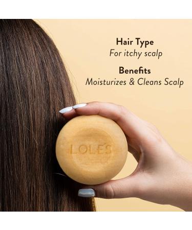 LOLE'S 2in1 Shampoo Bar & Conditioner with Jojoba Oil | Itchy Scalp & Dandruff Relief | 99% Natural Ingredients | Sustainably Sourced Beeswax | Preservatives & Silicones Free - Buy Online on GoSupps.com