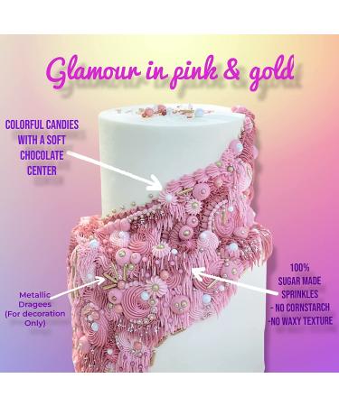 Rose Gold, Pink, and Gold Sprinkle Mix for Cakes & Cupcakes by Manvscakes - Buy Online on GoSupps.com