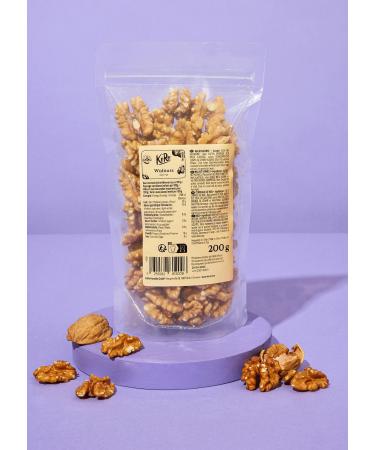 KoRo - Extra Walnut Kernels 200g - Shellless - No Additives - Crunchy - Natural - As a snack, for cooking or baking