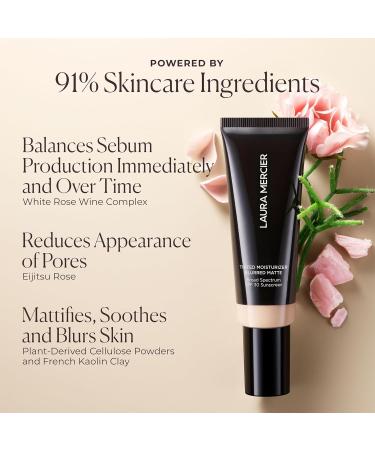 Laura Mercier Tinted Moisturizer Blurred Matte with SPF 30 24HR+ Shine Control Shade 3N Sand and Translucent Loose Setting Powder 24HR Shine Control Infused with Vitamins C + E Shade Translucent - Buy Online on GoSupps.com
