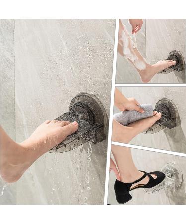 DEEIF Clear Shower Foot Rest - No Drill Suction Cup Leg Shaving Stool - Buy Online on GoSupps.com