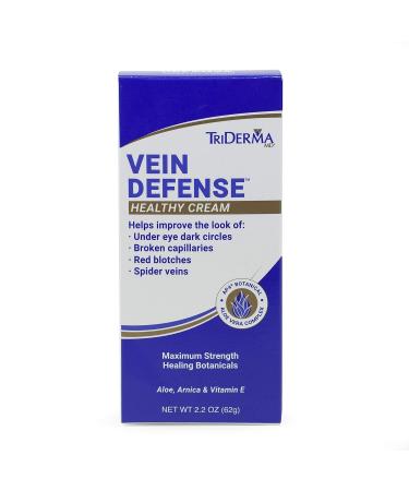 Buy TriDerma Vein Defense Healthy Cream 2.2 oz | Reduces Spider Veins & Dark Circles | International Shipping Available - Buy Online on GoSupps.com