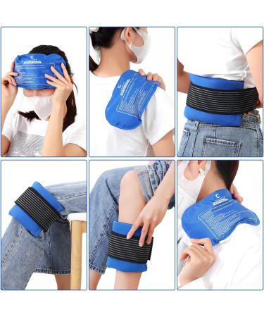 Reusable Hot Cold Gel Ice Packs for Injuries | Adjustable Wraps for Joint Pain, Muscle Soreness | Shoulder, Knee, Back Pain Relief - Buy Online on GoSupps.com