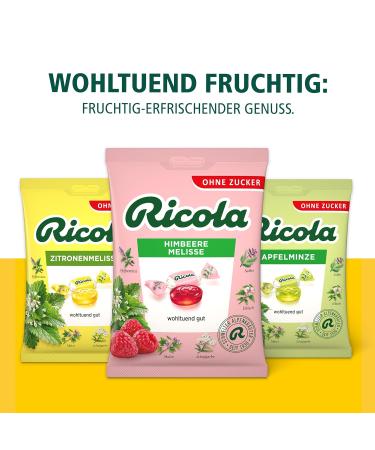 Buy Ricola Raspberry Lemon Swiss Herbal Candy - 75g Sugar-Free & Vegan 13 Alpine Herbs International Shipping - Buy Online on GoSupps.com