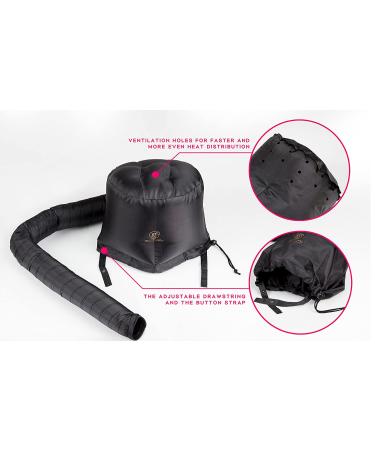 Soft Bonnet Hood Hair Dryer Attachment for Natural Curly Hair Care | Deep Conditioning and Styling Mask Cap | Adjustable Large Hood for Handheld Dryers - Buy Online on GoSupps.com