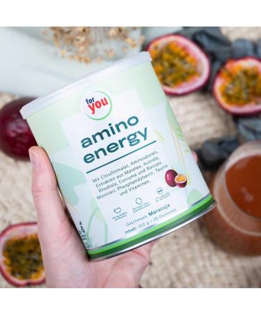 Amino Energy Maracuja Pre-Workout Booster | 350g Amino Acids Powder with Citrulline Malate L-Tyrosine & Caffeine | Boost Energy & Focus for Optimal Performance - Buy Online on GoSupps.com
